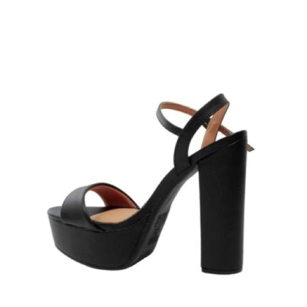Vizzano Black Ankle Strap Block Heels - Picture 5 of 7